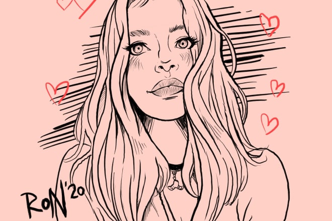 I will sketch a comic style portrait