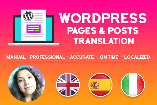 I will translate your wordpress site in spanish, english, italian