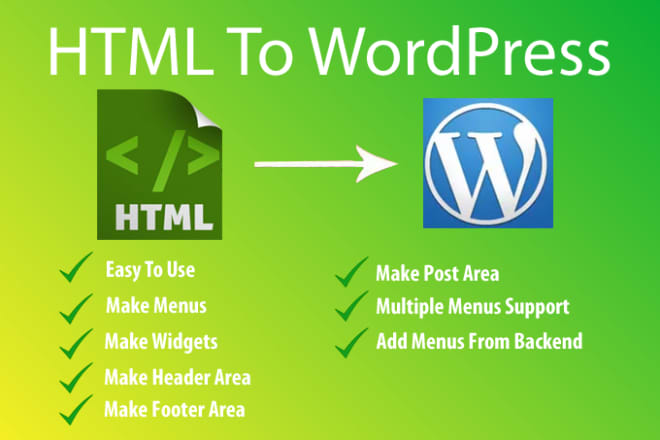 I will convert HTML to wordpress