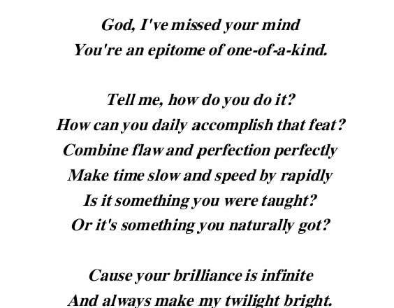 I will create an evocative poem on a subject of your choice in 24 hours