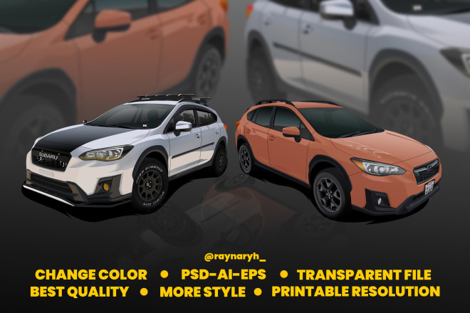 I will create awesome car vector illustration in 24 hours
