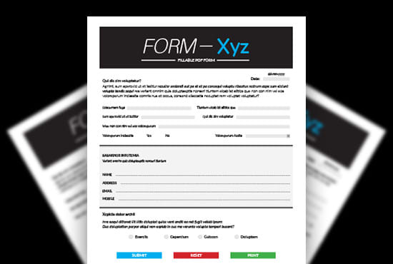 I will create fillable pdf form