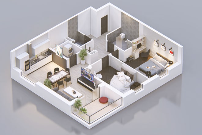 I will design 3d floor plan and 3d rendering