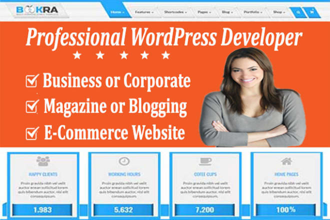 I will design bluehost hosting wordpress website on bluehost