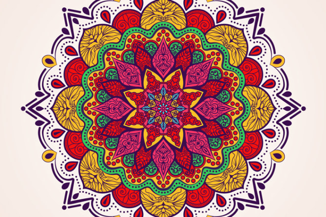 I will design coloring page mandala geometric pattern legging design colorful mandala