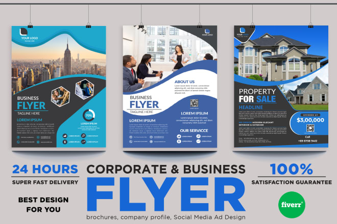 I will design creative corporate flyer design, brochure or leaflet design