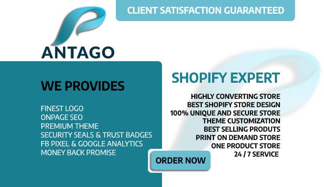 I will design online shopify ecommerce dropshipping store or single product website