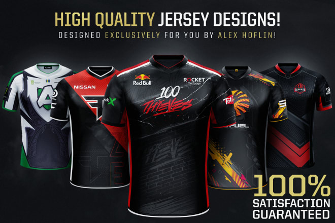 I will design you a custom esports or sports jersey design