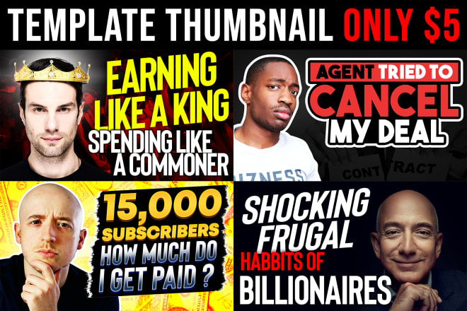 I will design youtube thumbnail template original and high quality