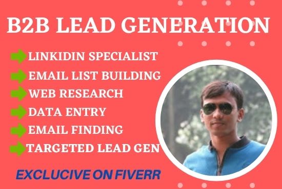 I will do b2b lead generation and prospect email list building