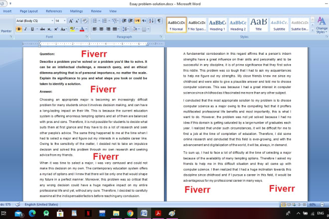 I will do college application essay and personal statement