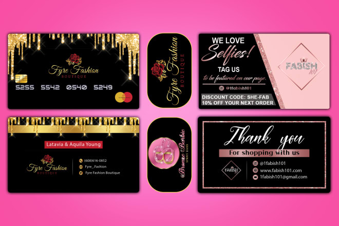 I will do luxury business card, thank you card and logo design