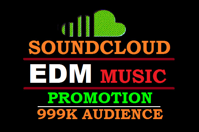 I will do organic edm music, soundcloud promotion to 999k audience