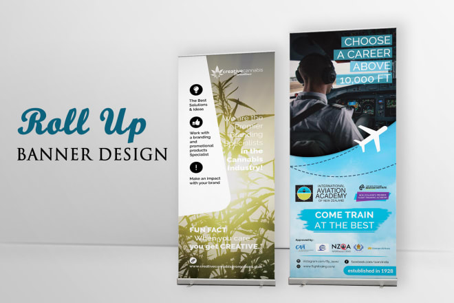 I will do roll up banner design