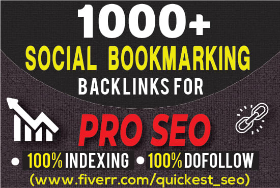 I will do SEO dofollow social bookmarking backlinks for website ranking