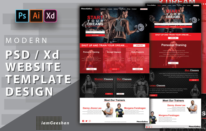 I will do web design, psd mockup, ui ux, website design or template or landing page