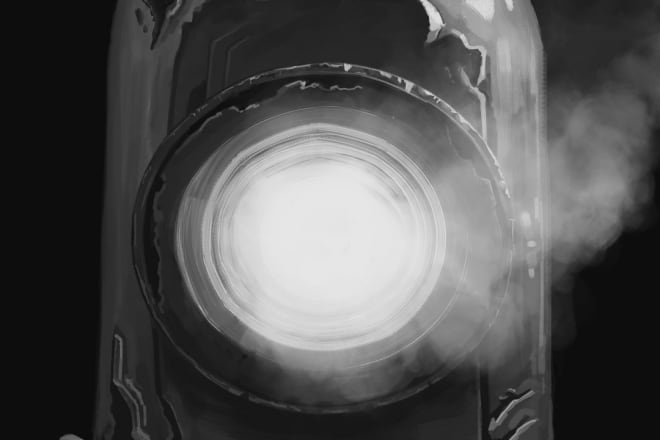 I will draw a robot character for you