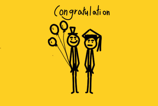 I will draw a unique stickman stick figure animation clipart