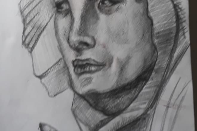 I will draw amazing realistic portrait by charcoal or pencil