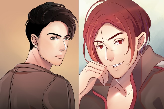 I will draw handsome anime boy, fanart, original character, nswf ok