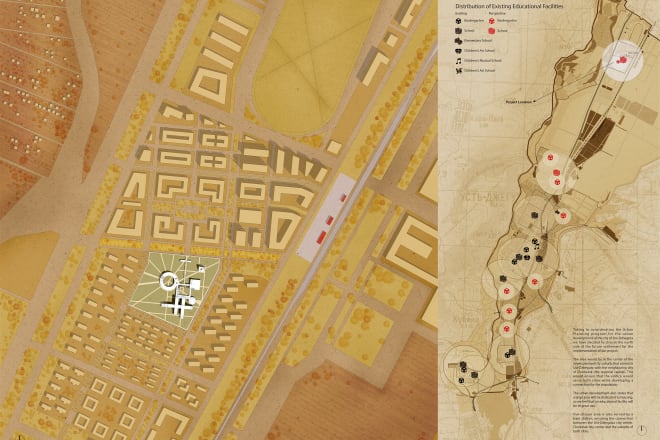 I will illustrate master plans for architecture and urban planning