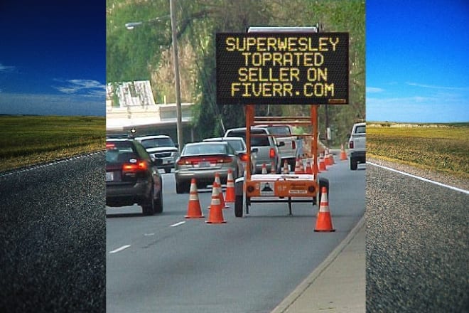 I will make your own custom unique road construction sign
