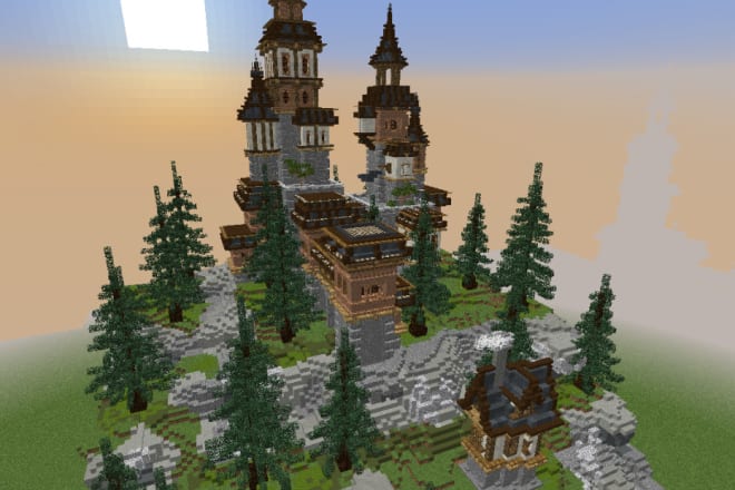 I will minercraft building, spawns, structures, atmosphere, terrain