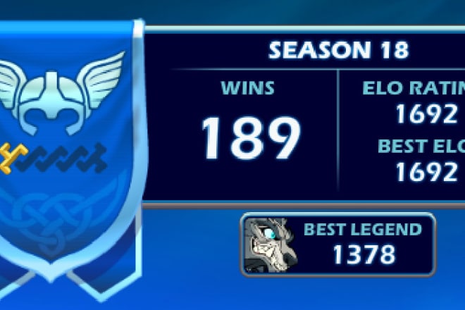 I will rank up your brawlhalla account