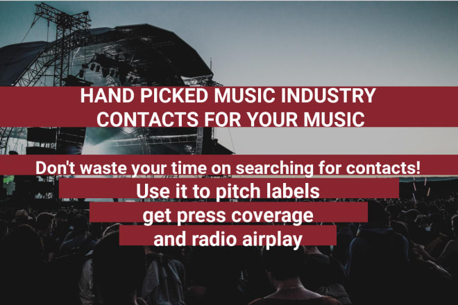 I will send you a list of music bloggers contacts and more