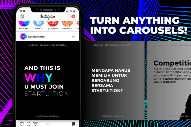 I will turn anything into instagram carousels just for you