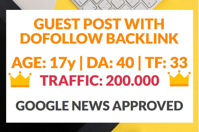 I will write and publish SEO guest post on a da40 romanian news sites dofollow backlink