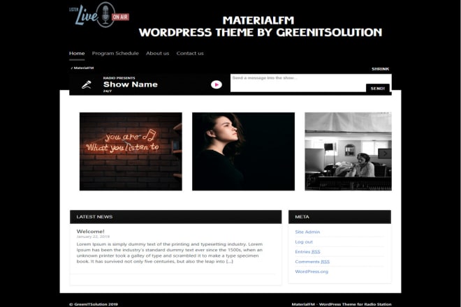 I will build material website for your radio station