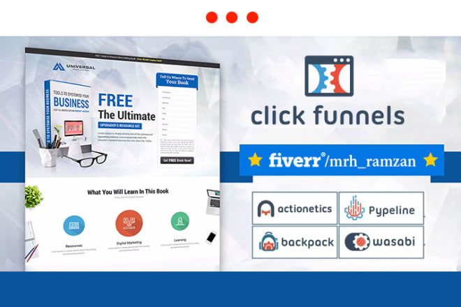 I will complete your full funnels with clickfunnels