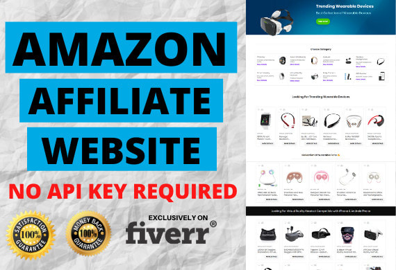 I will create autopilot amazon affiliate website without api key