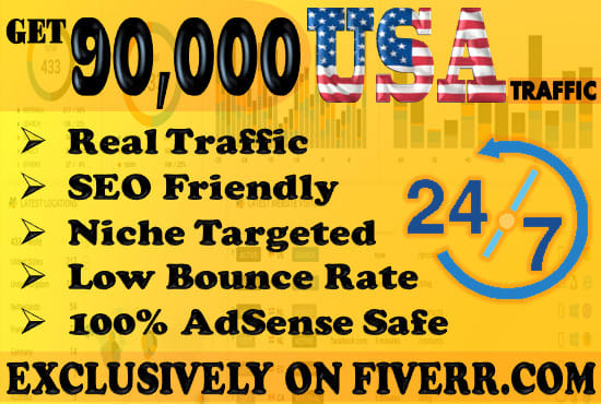 I will bring organic visitors USA web traffic
