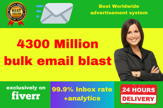 I will bulk email sender, email marketing campaign, email blast