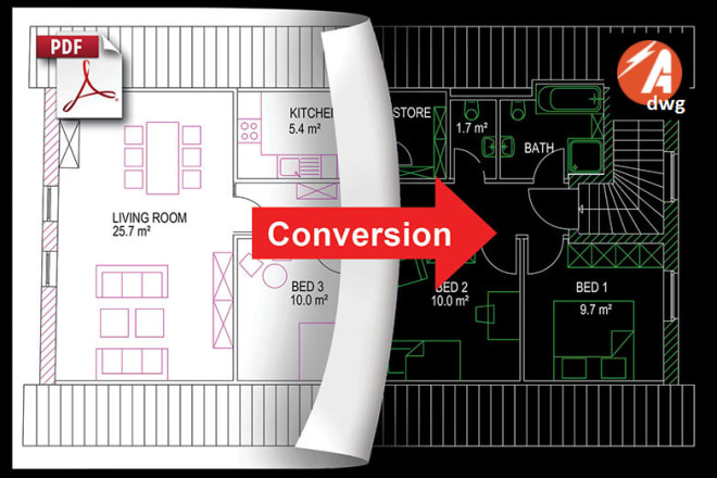 I will convert dwg files to PDF and PDF to dwg