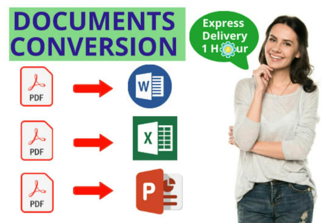 I will convert ocr, pdf, jpeg, scan to word or excel