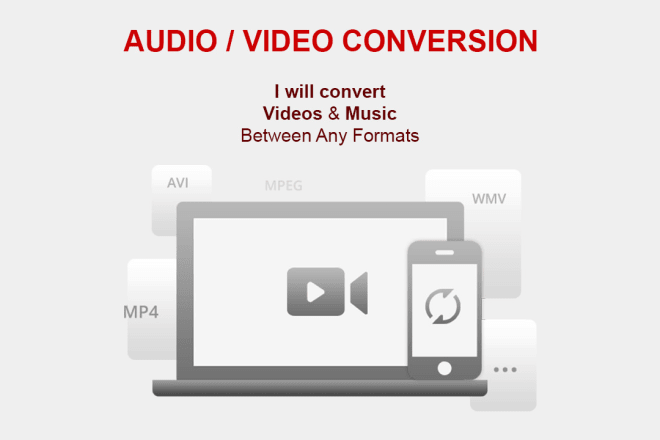 I will convert video and audio files to any format