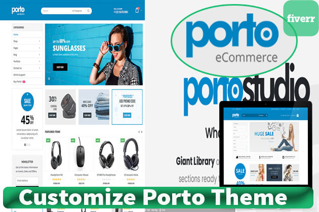 I will create a complete website in porto wordpress theme