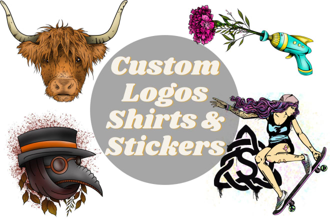 I will create a logo, teeshirt, sticker, or custom art design