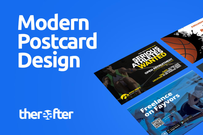 I will create a modern postcard design