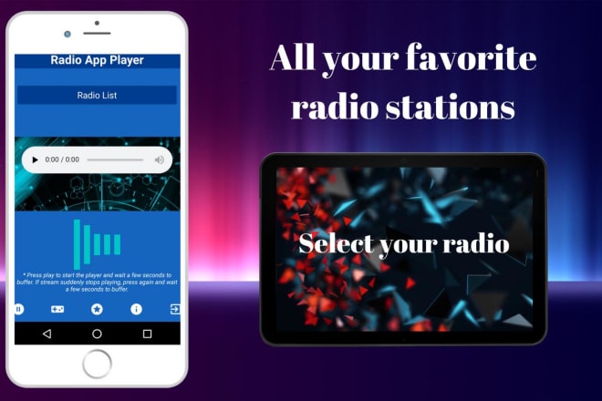 I will create a stunning radio,music,live streaming website and mobile app