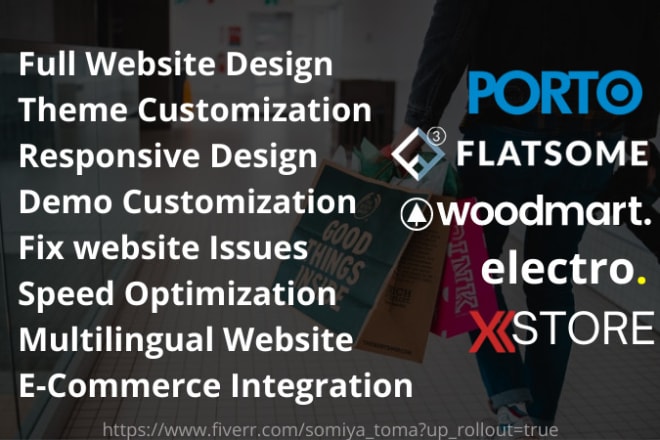 I will create amazing website using flatsome, woodmart, porto, electro, xstore theme