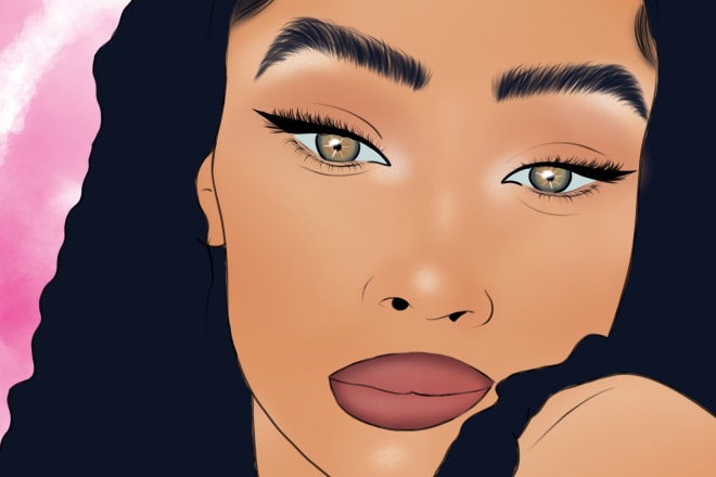 I will create an artistic and beautiful cartoon portrait of you