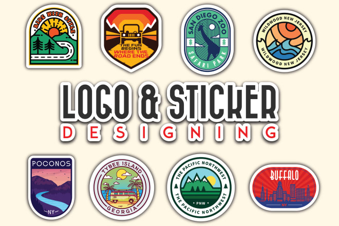 I will create custom sticker, decals, logo, badge designs