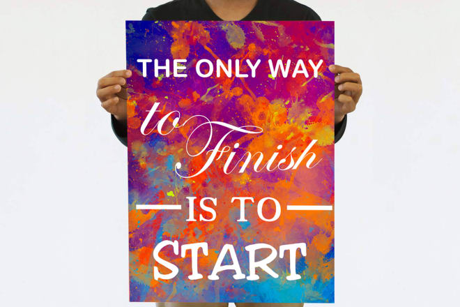 I will create motivational poster design