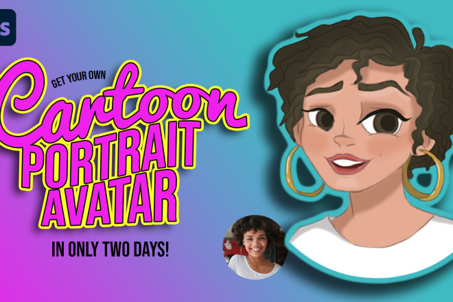 I will create your own cartoon portrait avatar