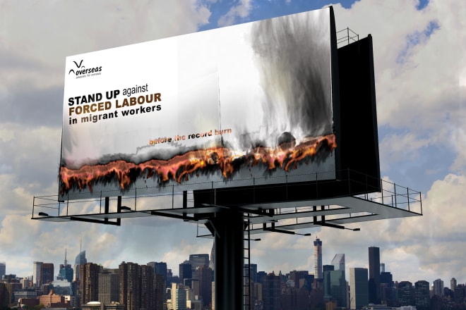 I will creative billboard design, film poster design, rollup banner design signage