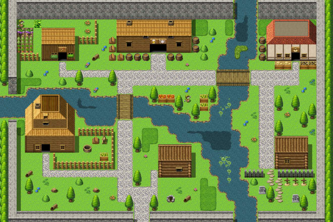 I will design a custom map for you game in the rpg maker mv